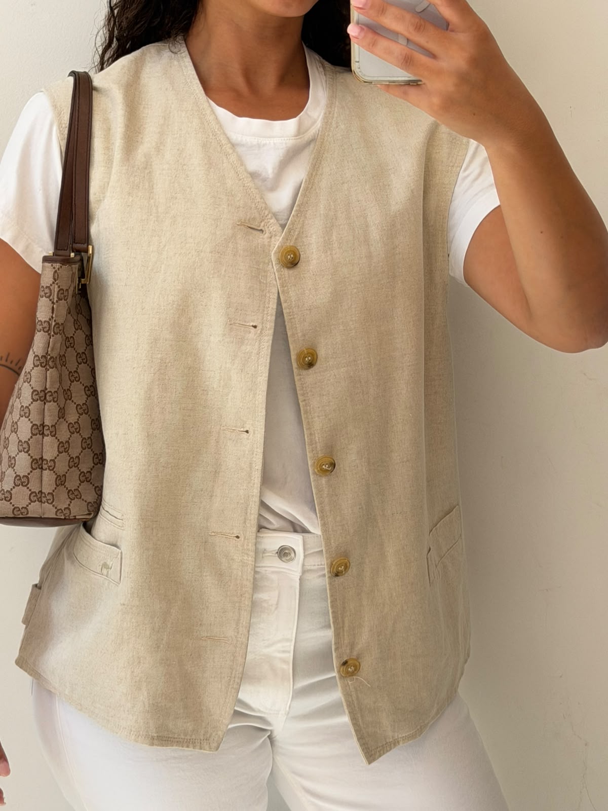 Camel collection beige vest size XL