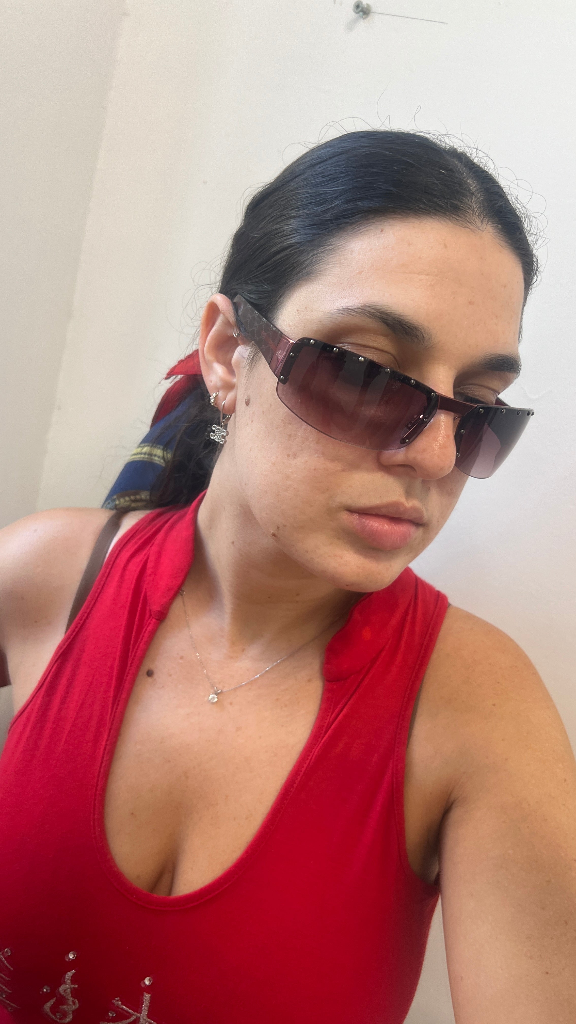 Gucci Studded GG Sunglasses in Dark Purple