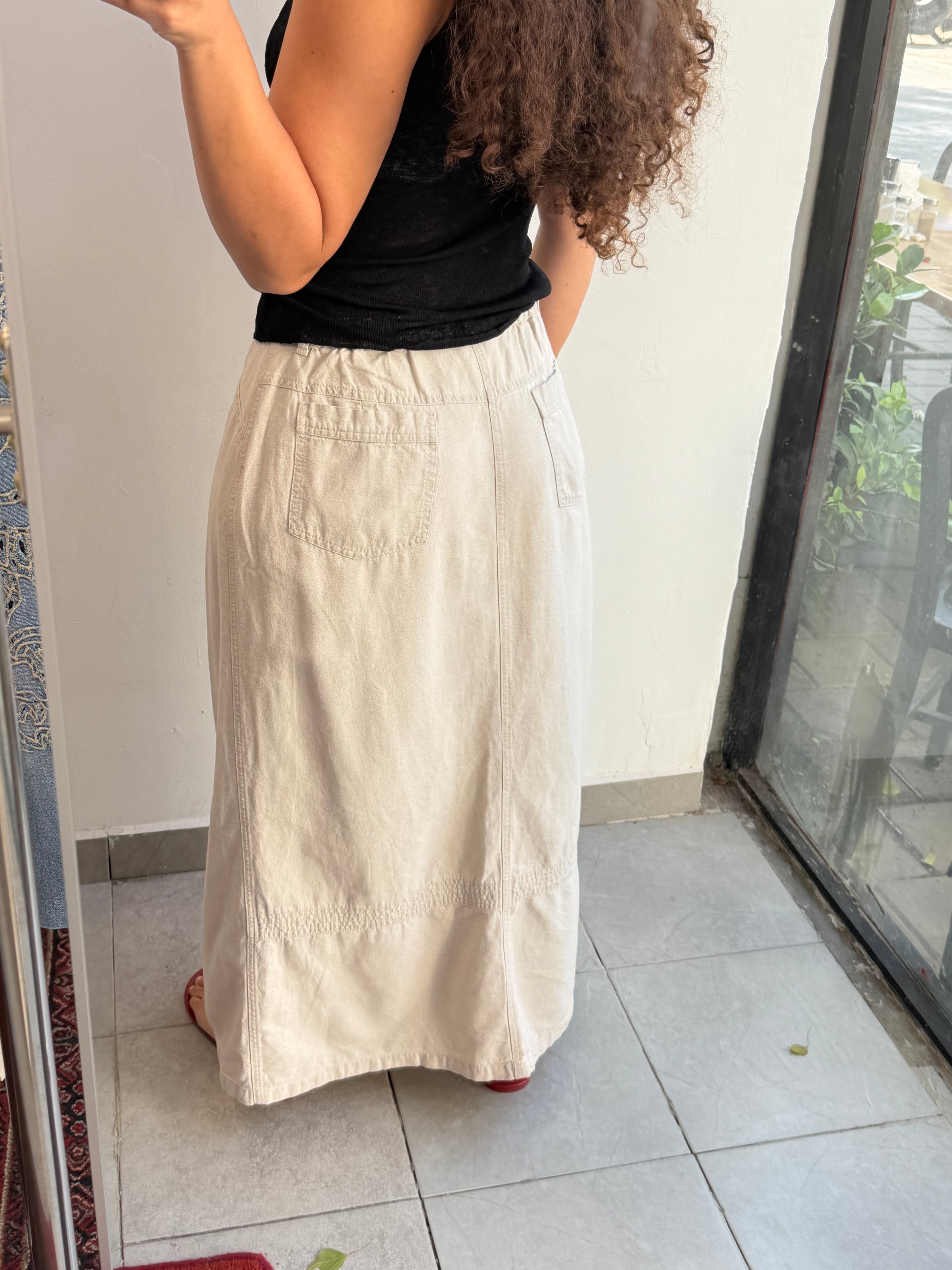 חצאית מקסי פשתן 40