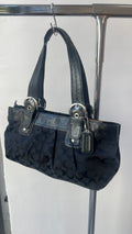 Coach Signature Pleated Shoulder Bag