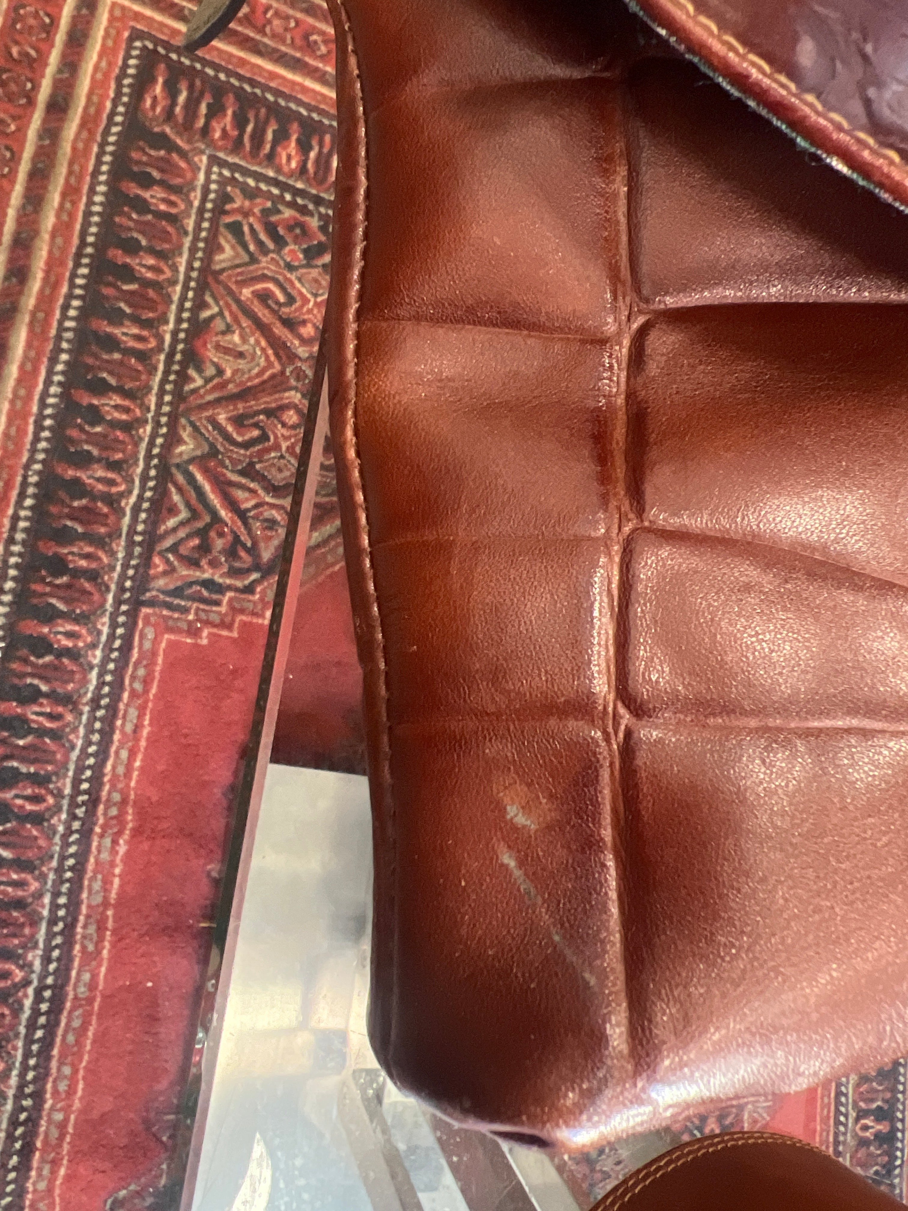 Brown Clutch with gold hardware