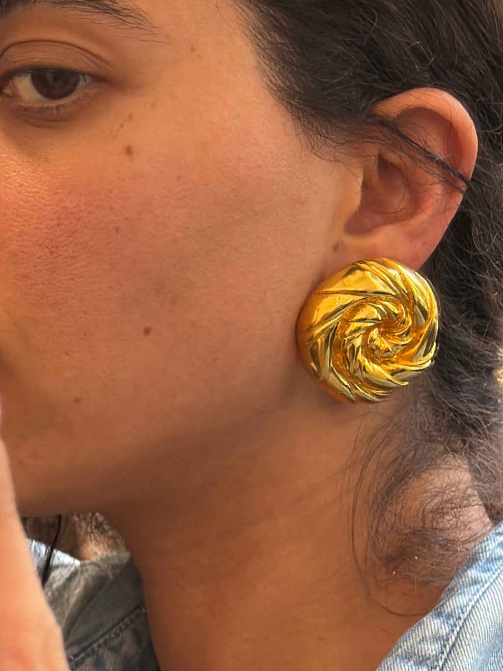 Chunky Gold Colored Earrings