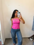 Pink Lace Tank Top Size S