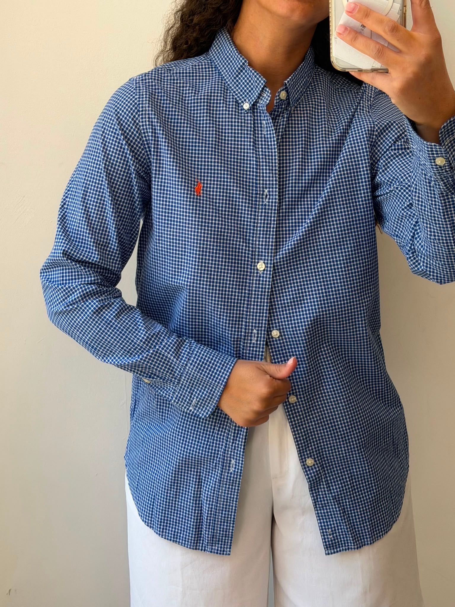 Ralph Lauren Checkered Botton-up long sleeve shirt L