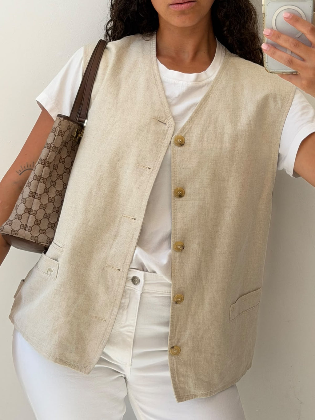 Camel collection beige vest size XL