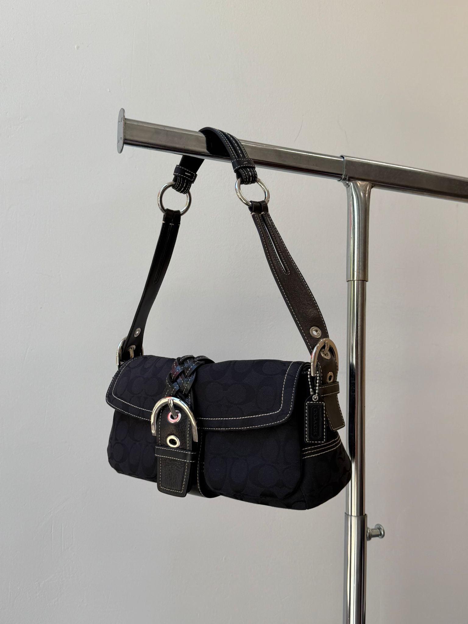 Coach Soho Signature Flap in Black