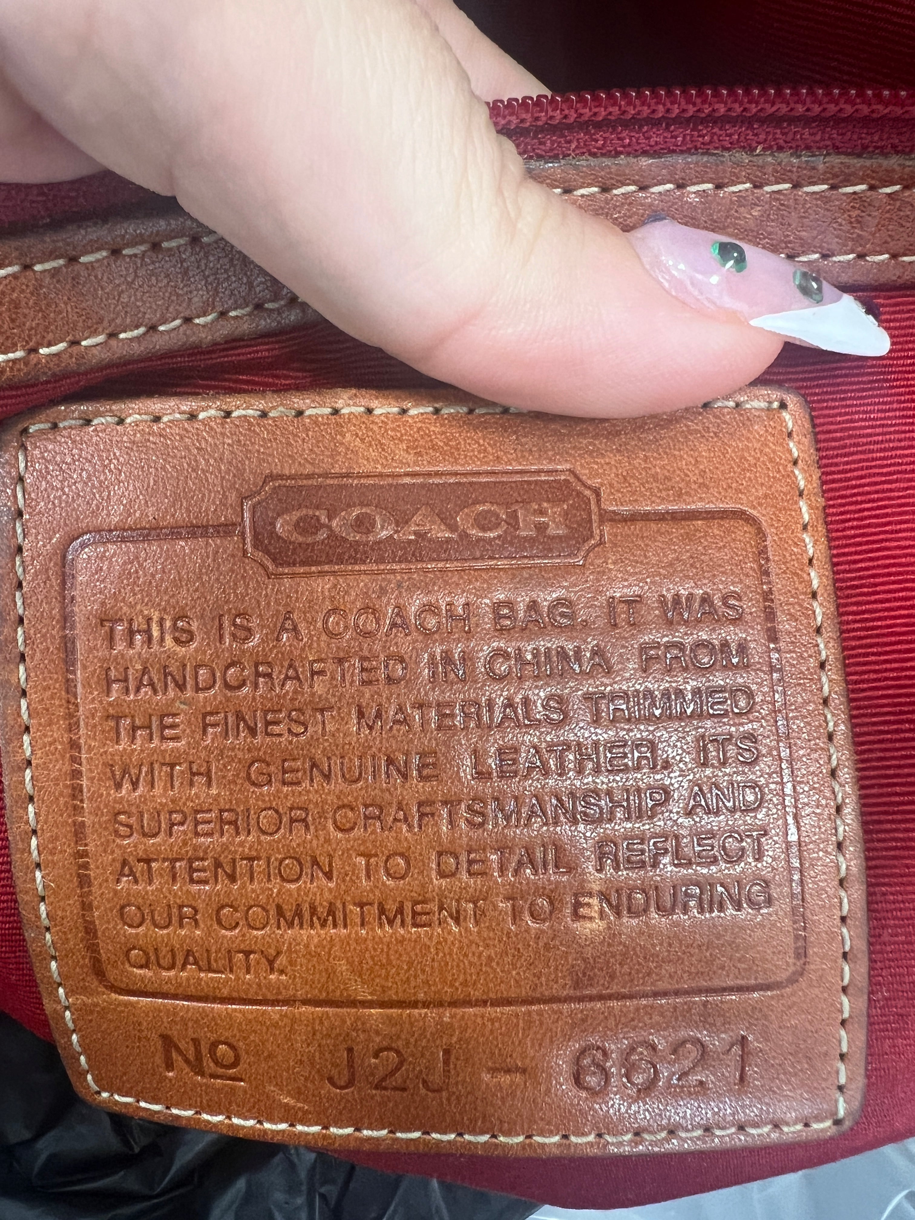Coach Mini Signature C Tote Bag in Cherry-Red