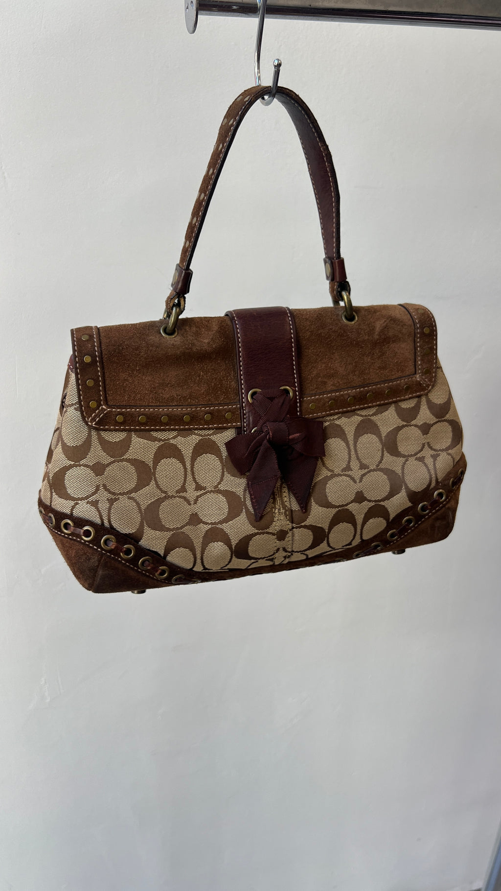 Rare Coach Soho Suede Studded Handbag