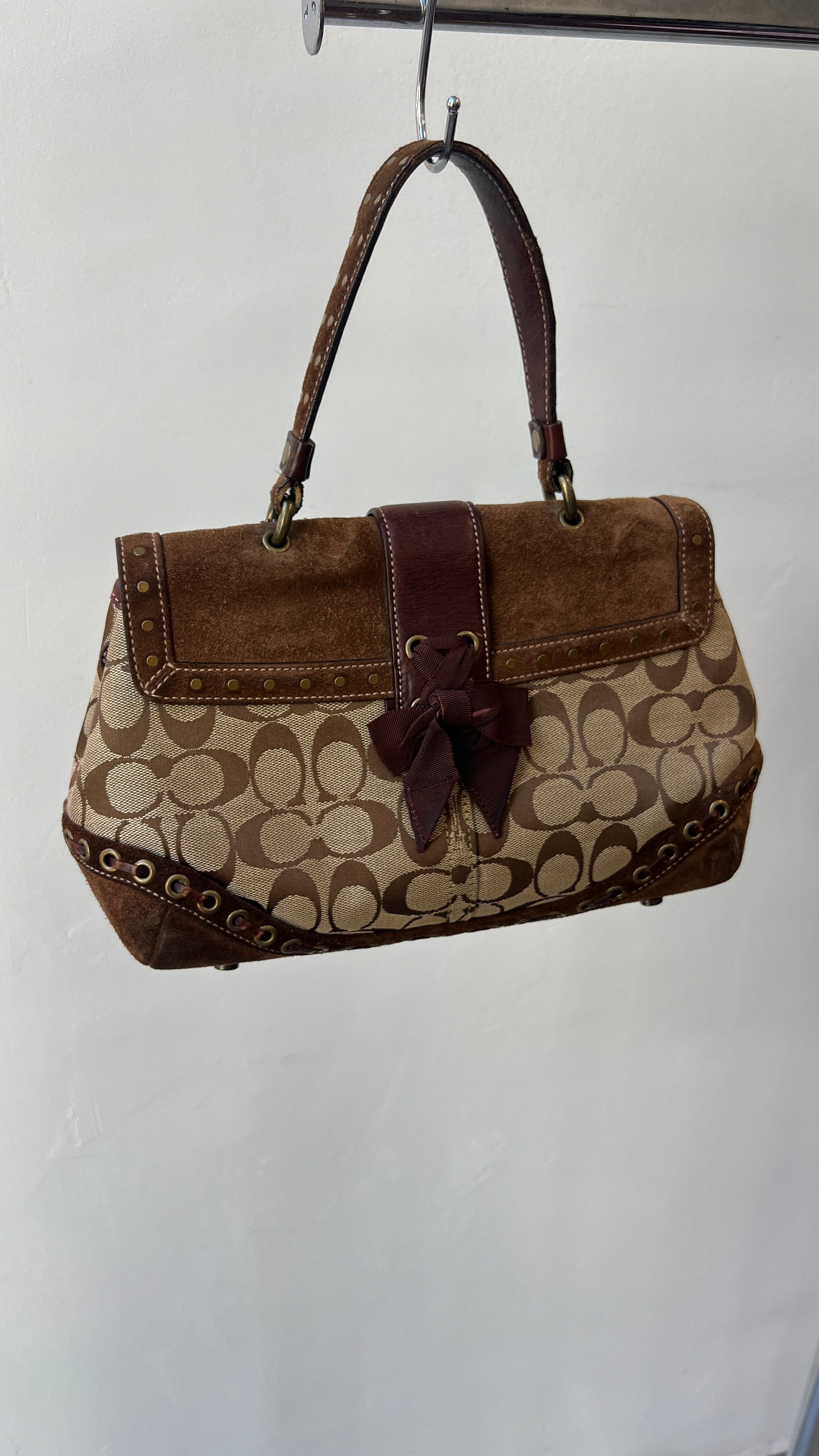 Rare Coach Soho Suede Studded Handbag