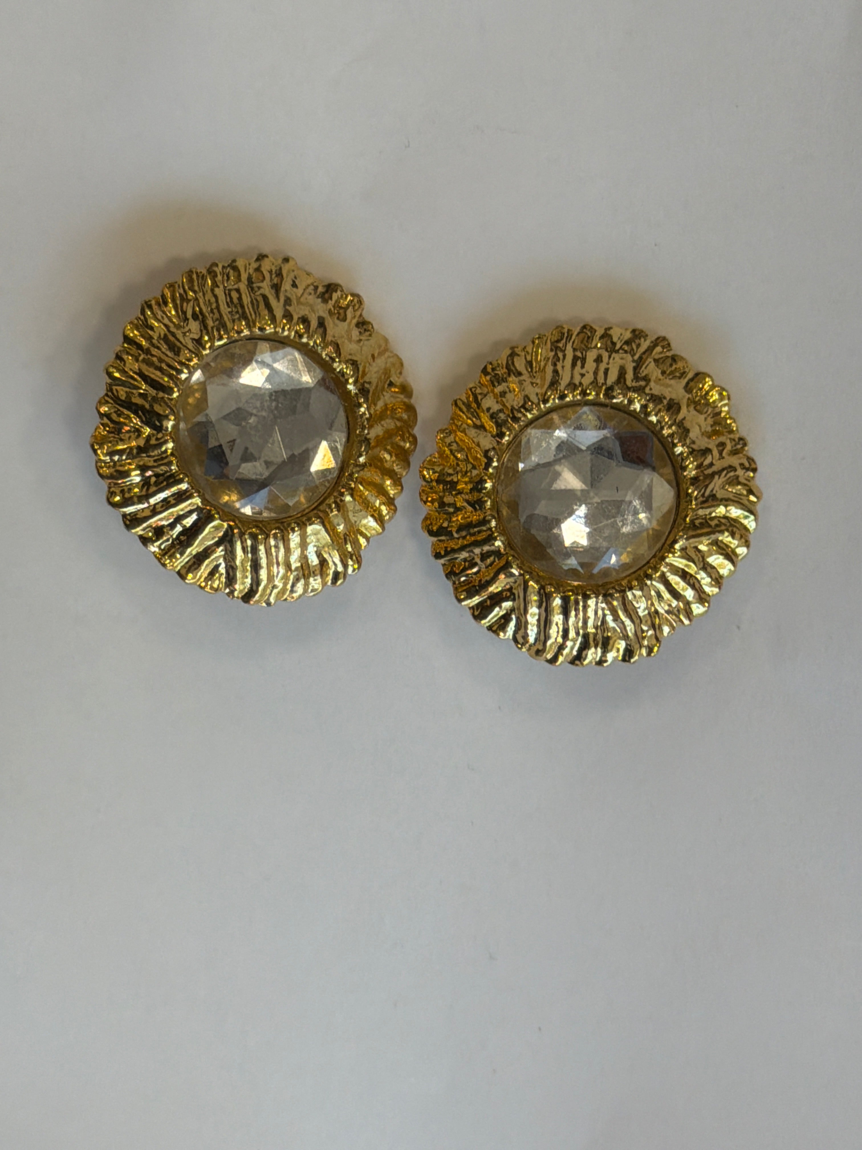 Gold Colored Clip Earrings