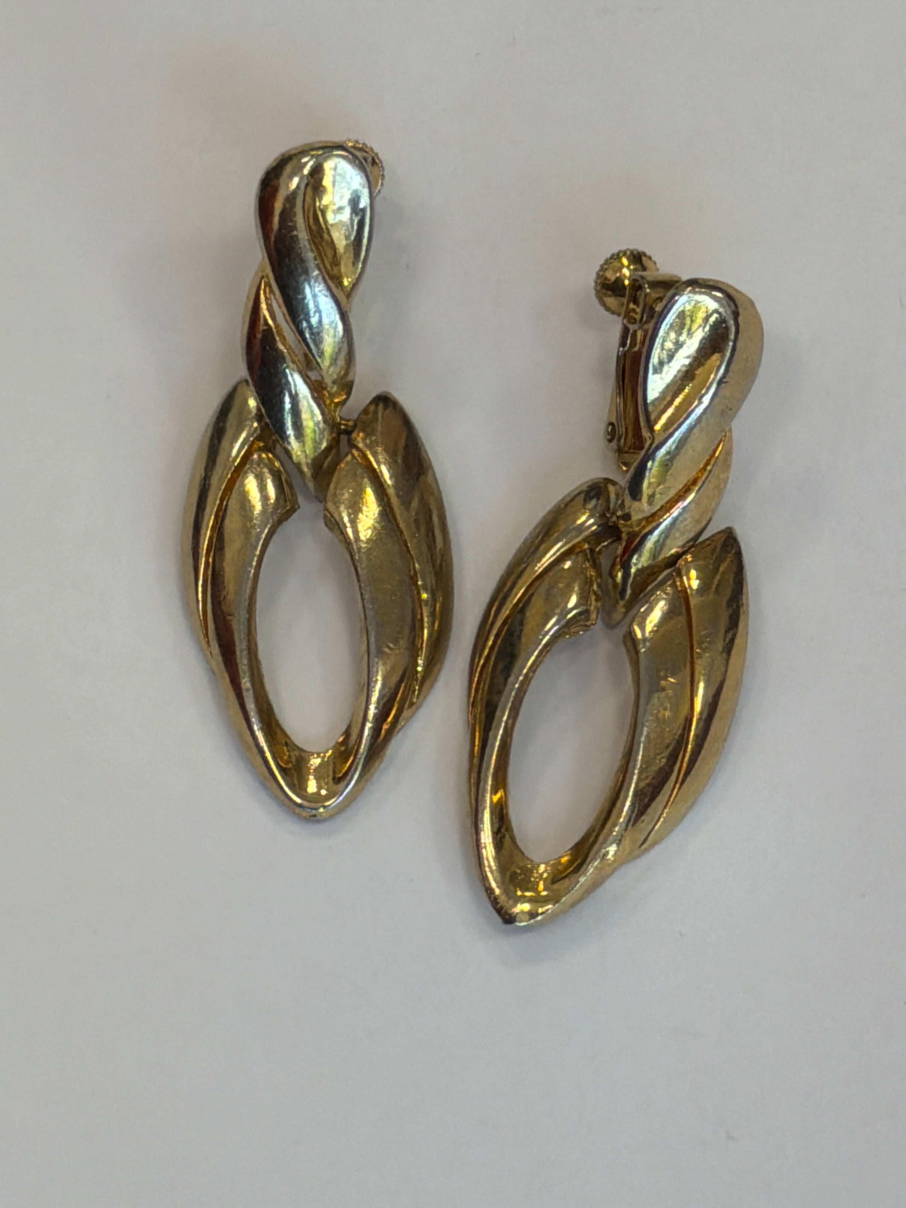 Gold Colored Hanging Earrings