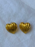 Gold Colored Heart Earrings