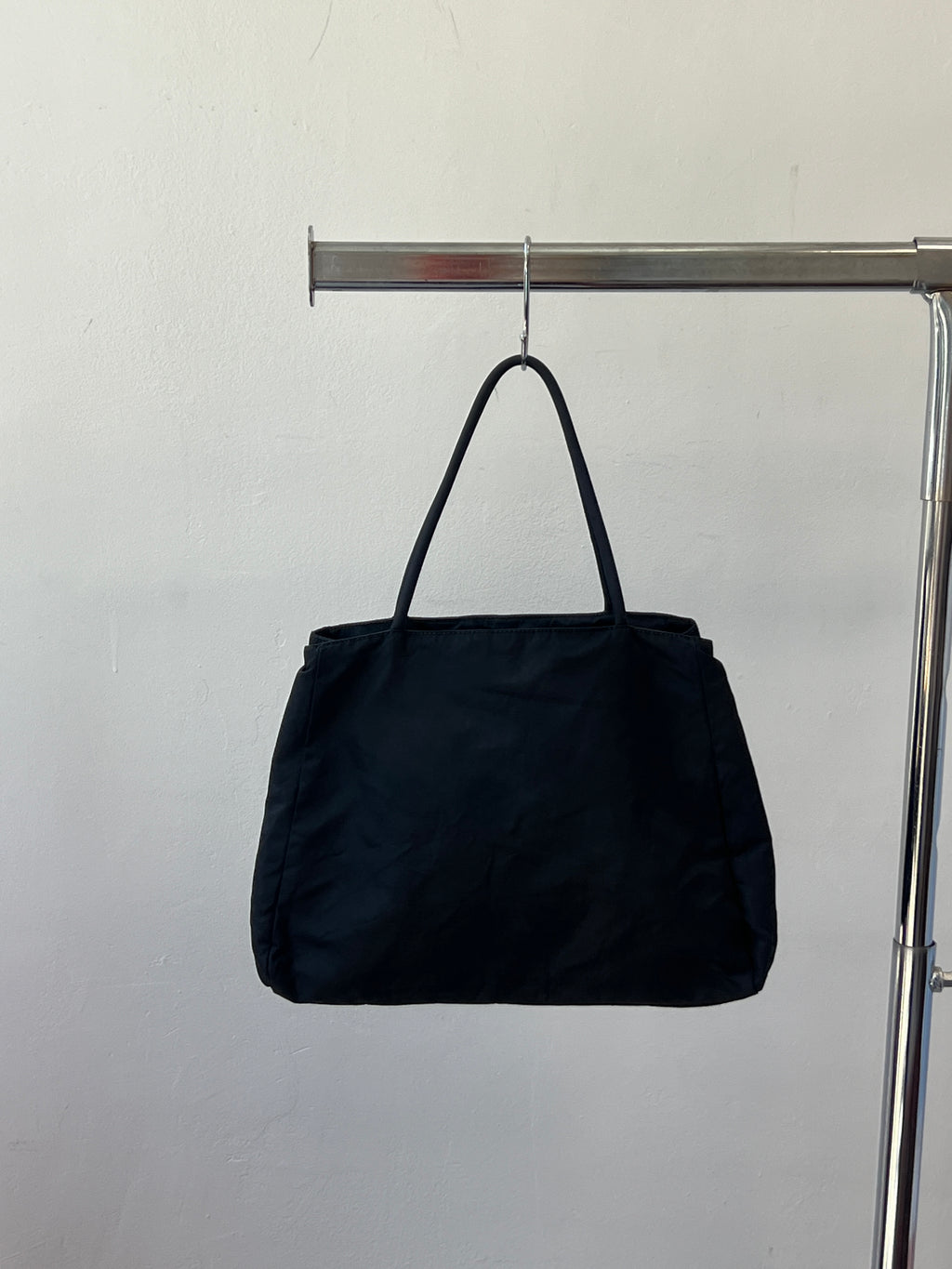 Vintage Prada Black Tessuto Nylon Tote Bag