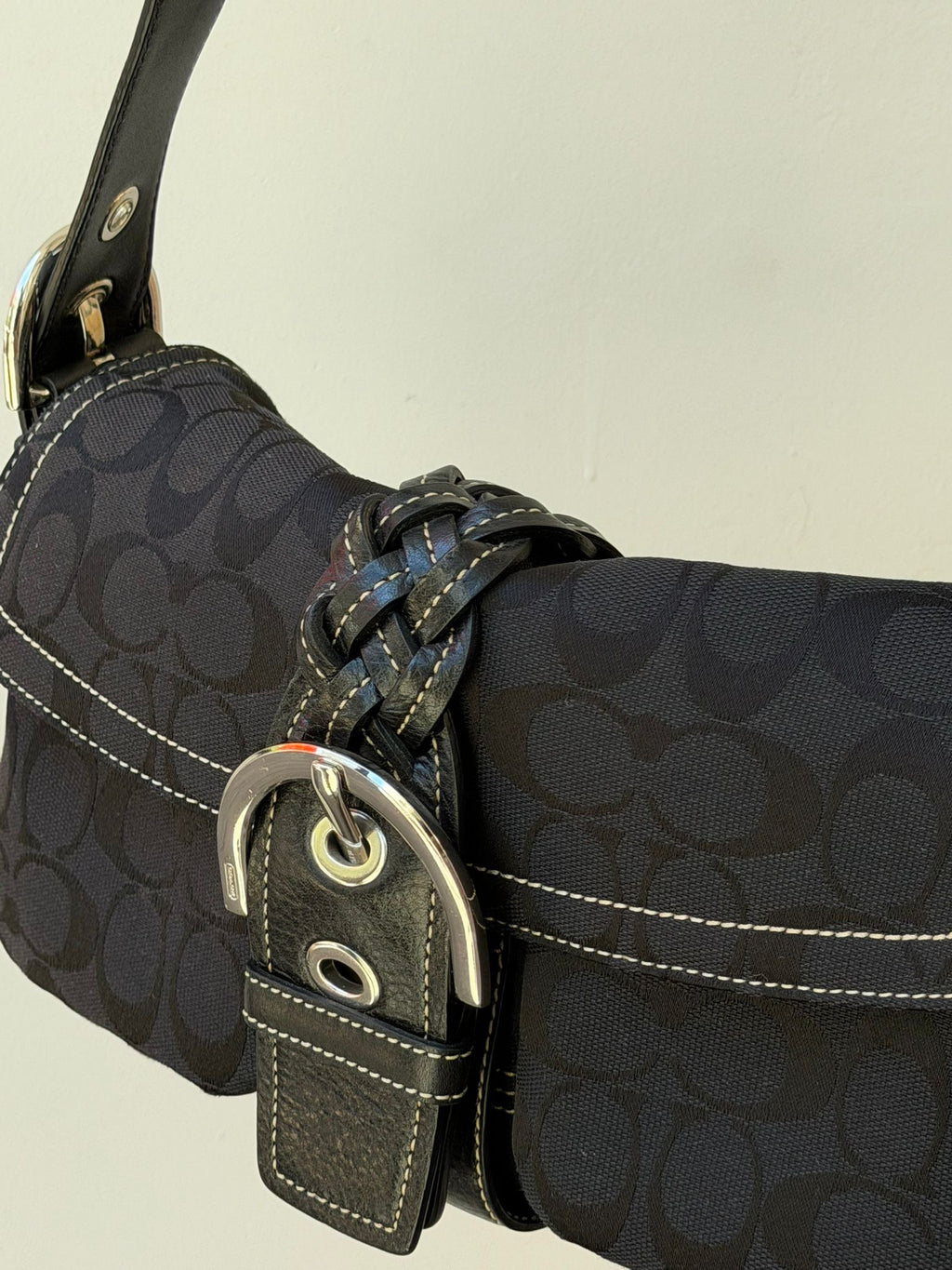 Coach Soho Signature Flap in Black