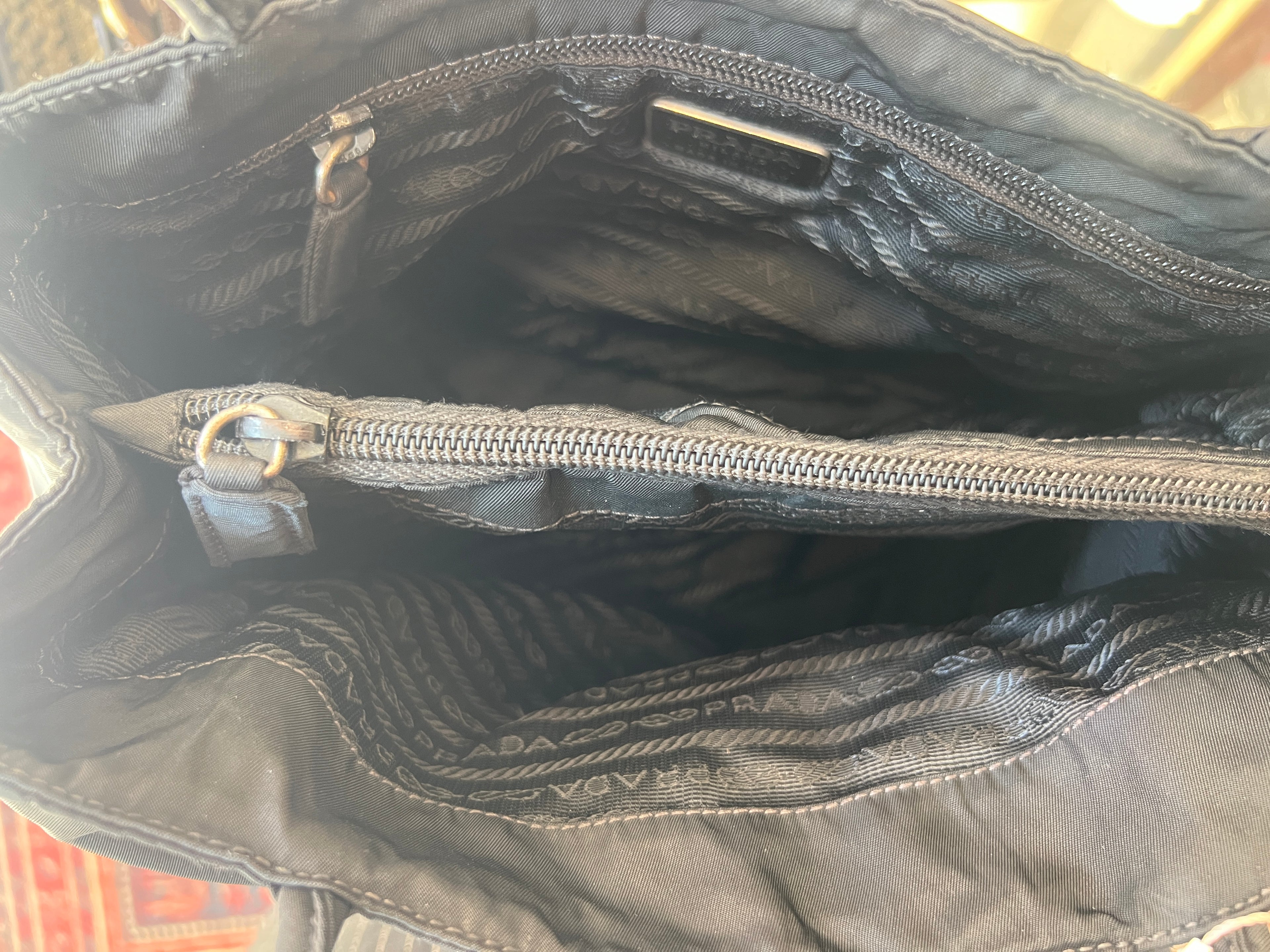 Vintage Prada Black Tessuto Nylon Tote Bag