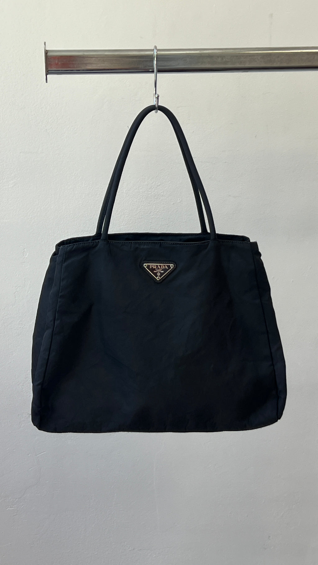 Vintage Prada Black Tessuto Nylon Tote Bag