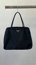 Vintage Prada Black Tessuto Nylon Tote Bag