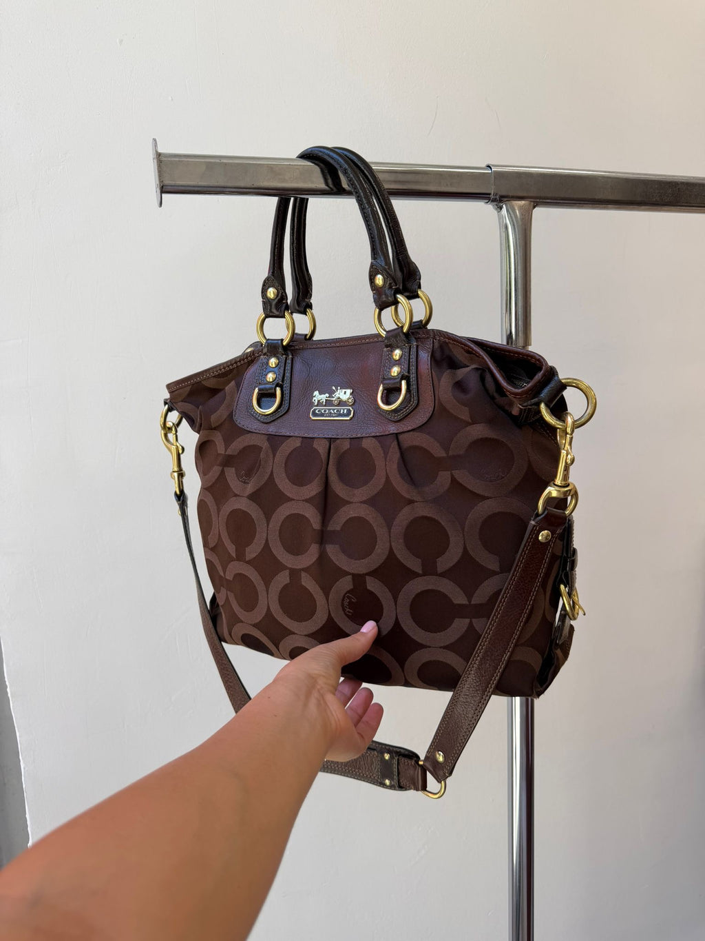 Coach Madison Op Art Julianne in Dark Brown