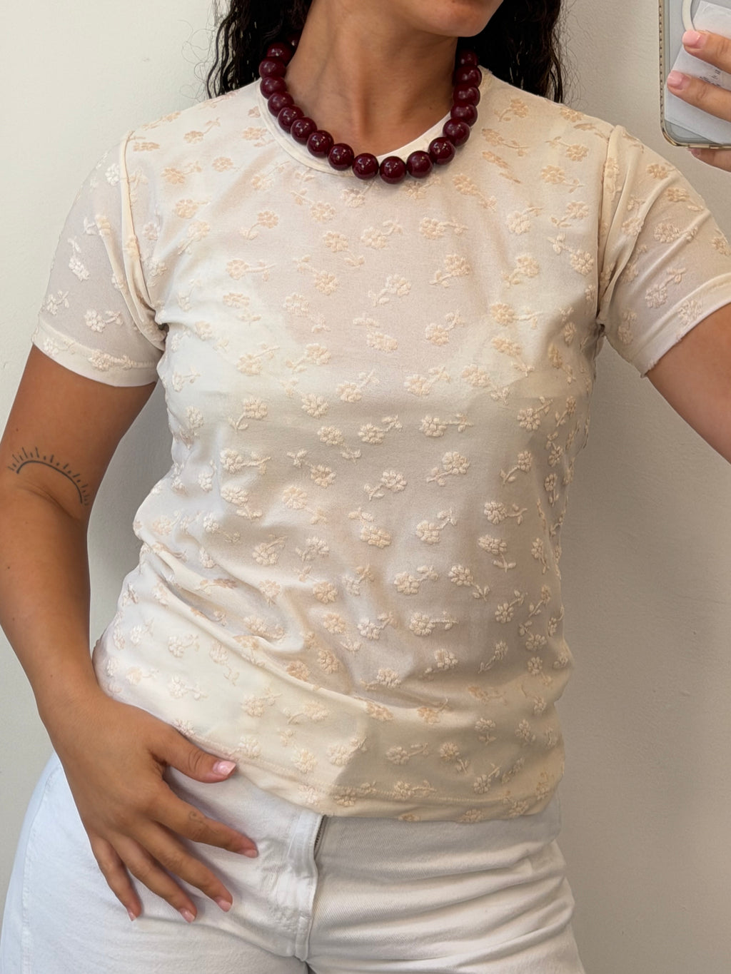 Romentic T-Shirt in Cream M