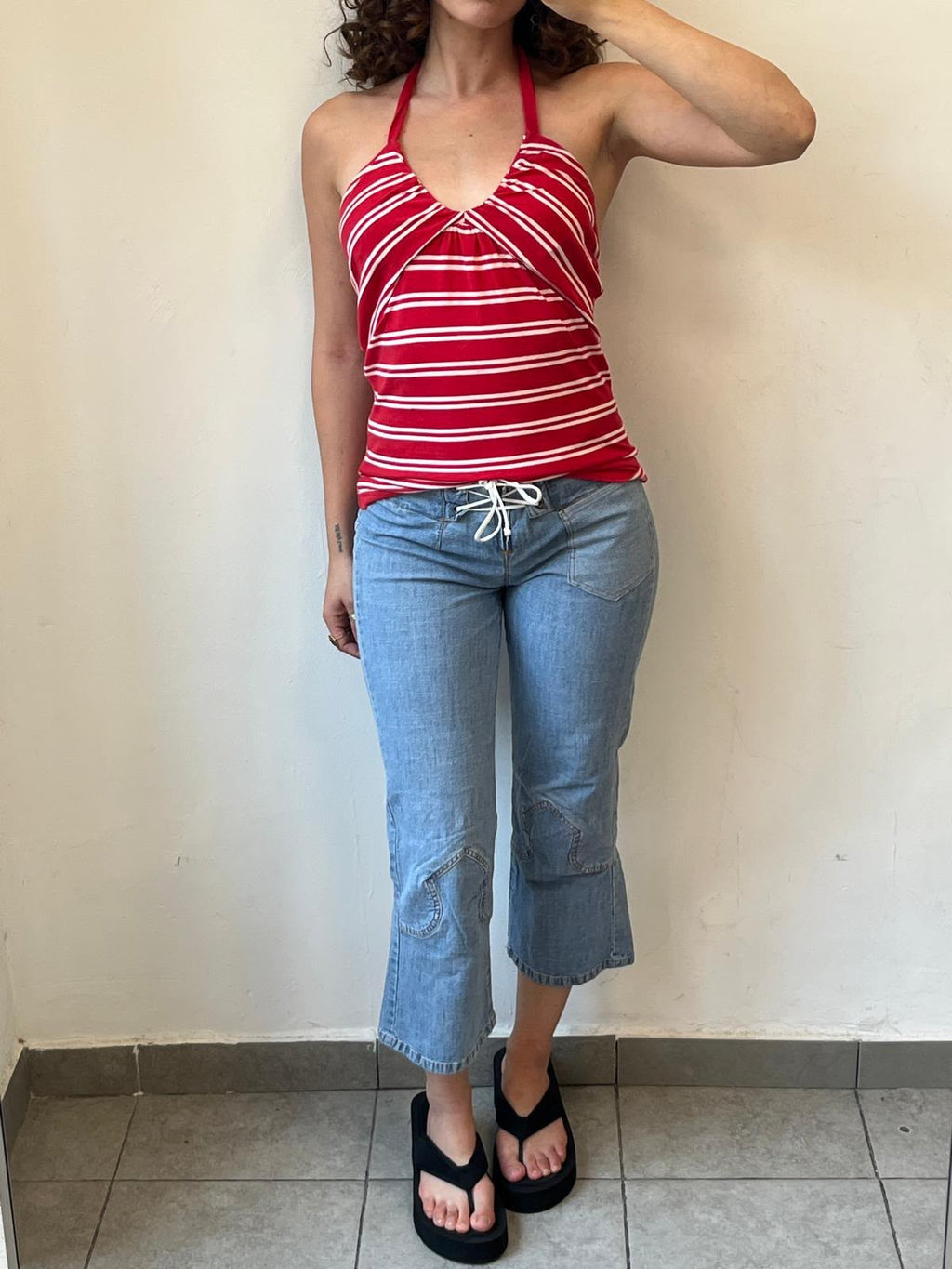 High Waisted Capri Denim 34