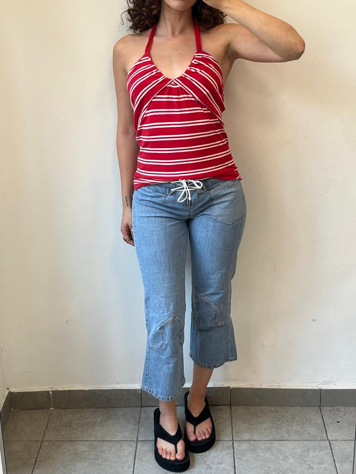 High Waisted Capri Denim 34