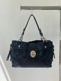 Coach Phython
Signature Satchel Jacquard Leather in Black