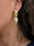Faux Gold And Pearls Special Earrings