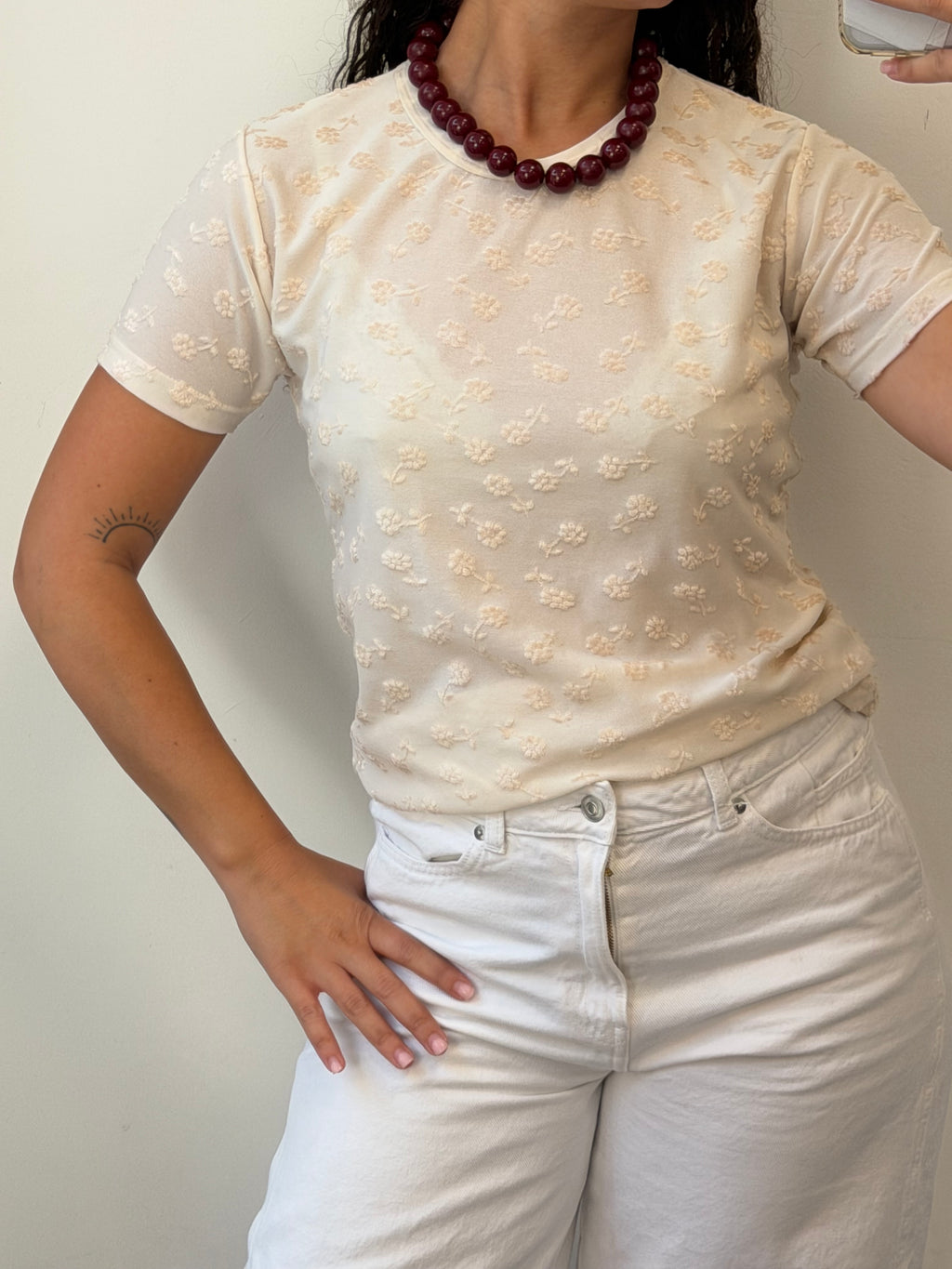Romentic T-Shirt in Cream M