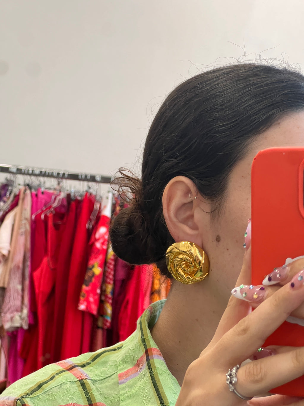 Chunky Gold Colored Earrings