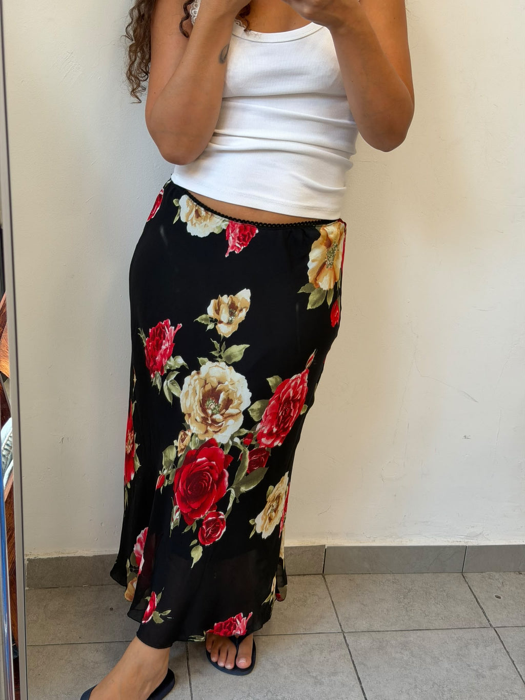 Roses Romantic Maxi Skirt Size 40-42