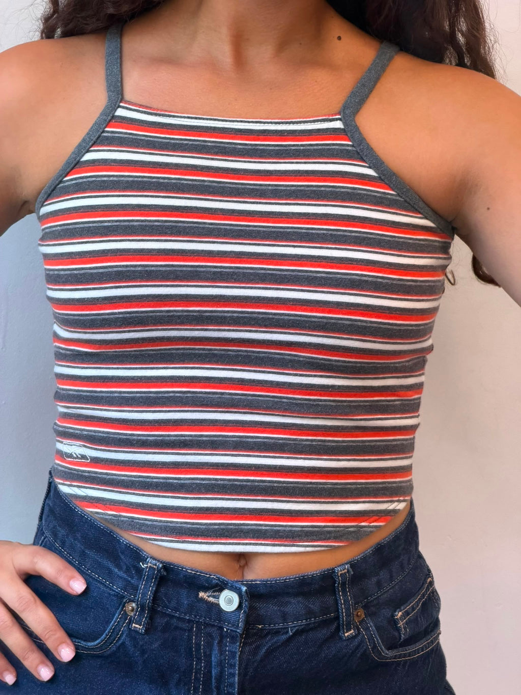 Striped Reebok Tank Top S