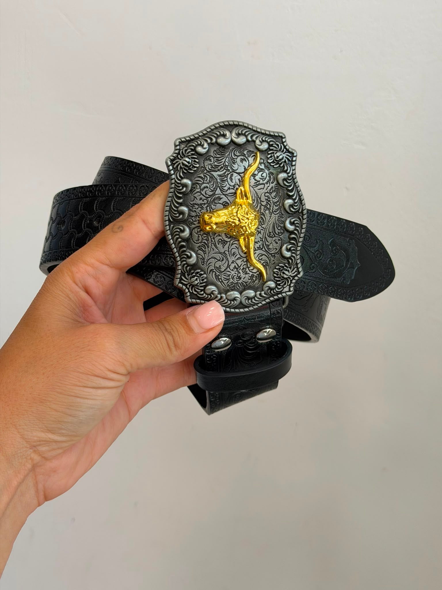 Vintage Y2K Belt With Chunky Buckle
