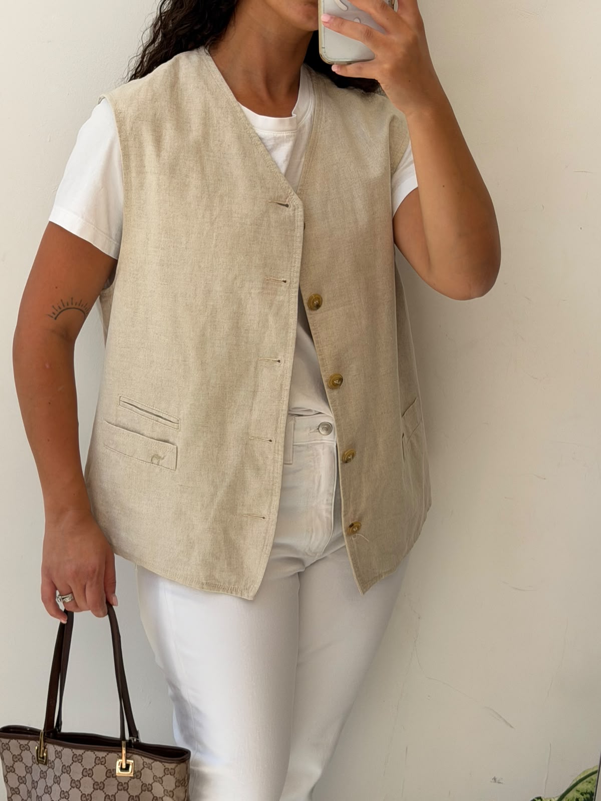 Camel collection beige vest size XL