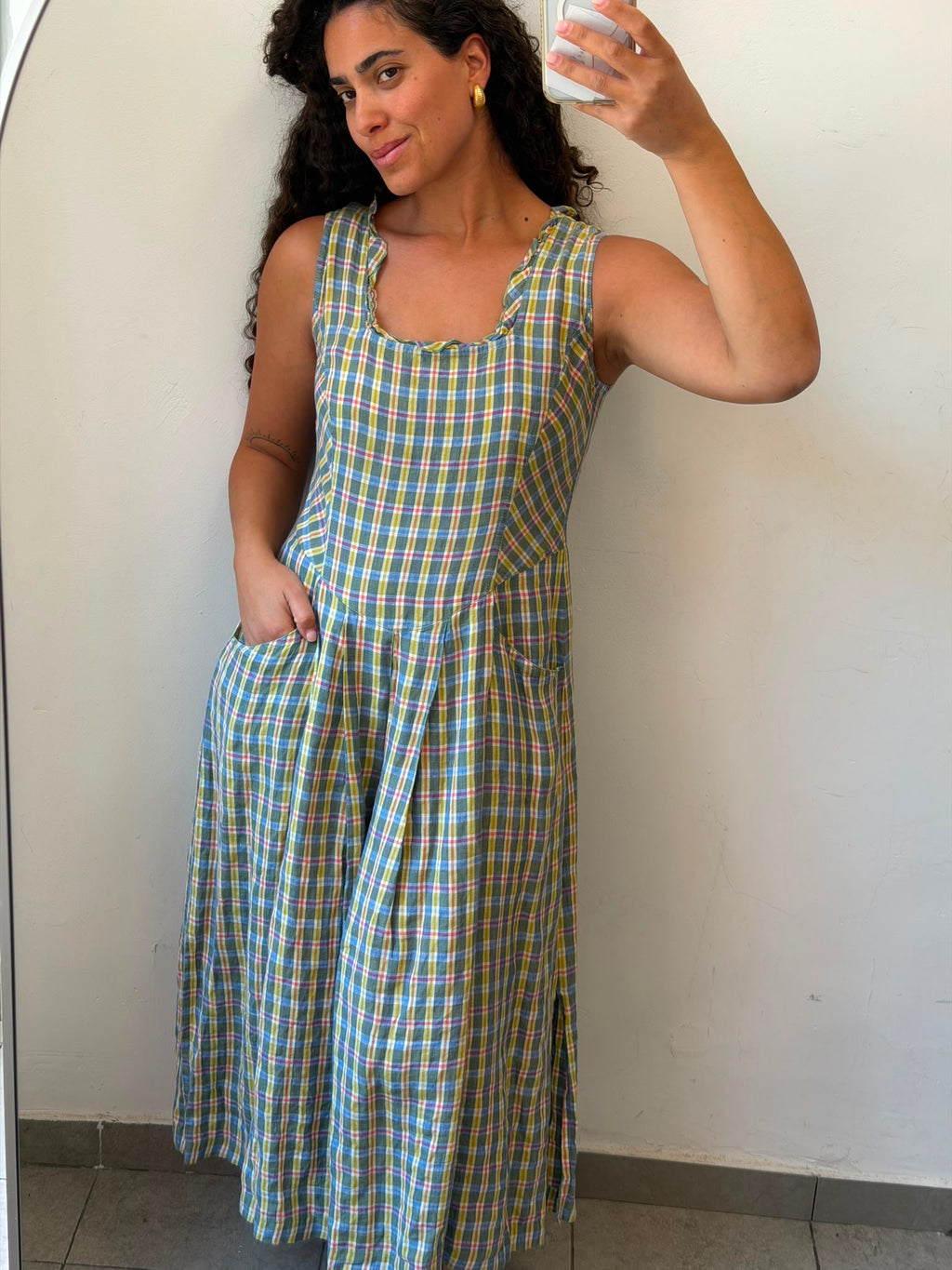 Checkered Colorful Dress 44-46