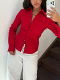 Red Button Up Shirt Size S