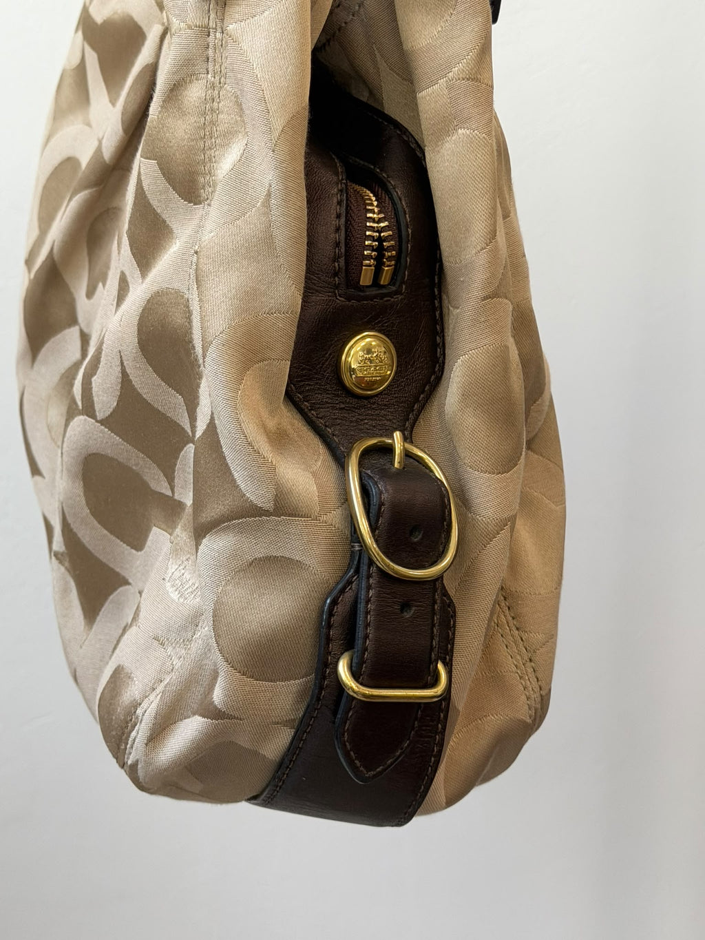 COACH Madison Maggie Signature Op Art Shoulder Bag