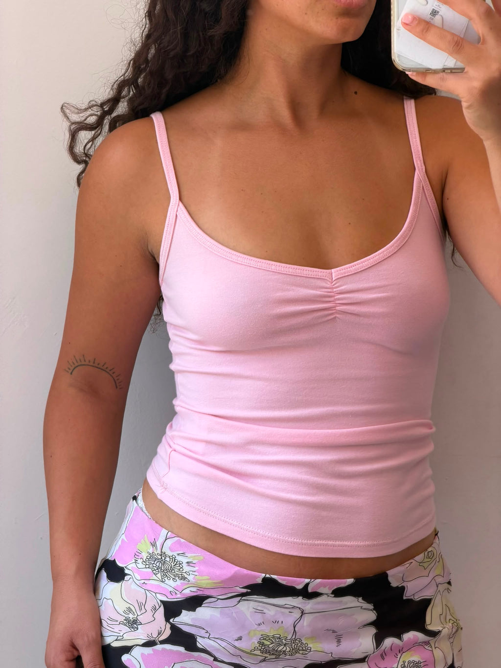 Pink spaghetti top S-M