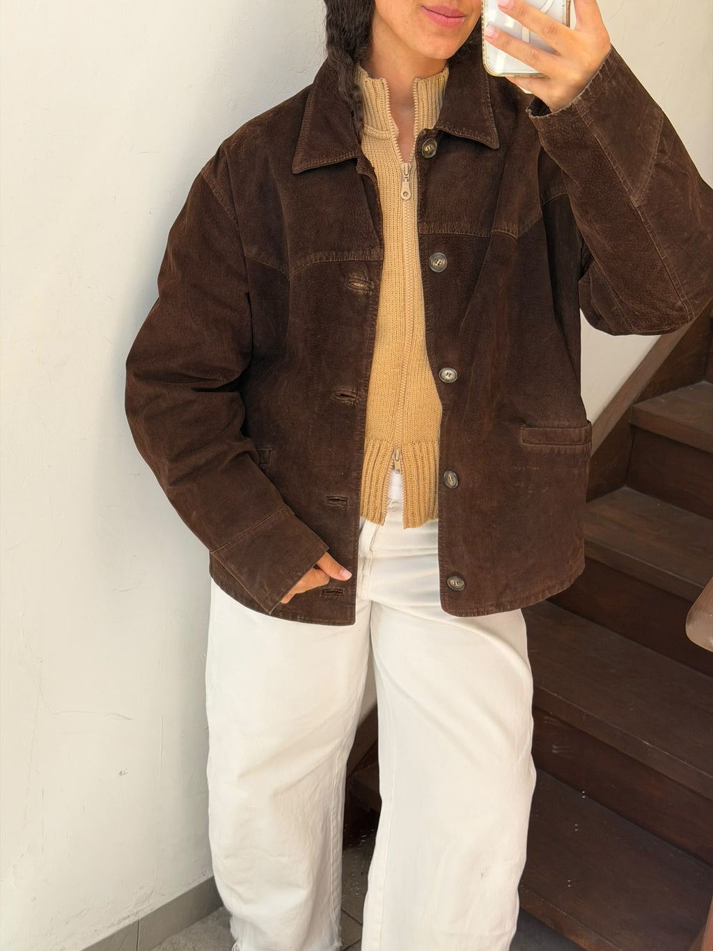 Brown Suede Jacket Size XL