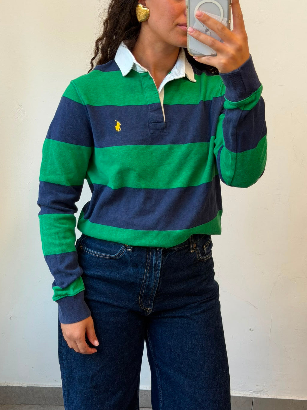 Striped Blue+Green Polo Ralph Lauren M-L