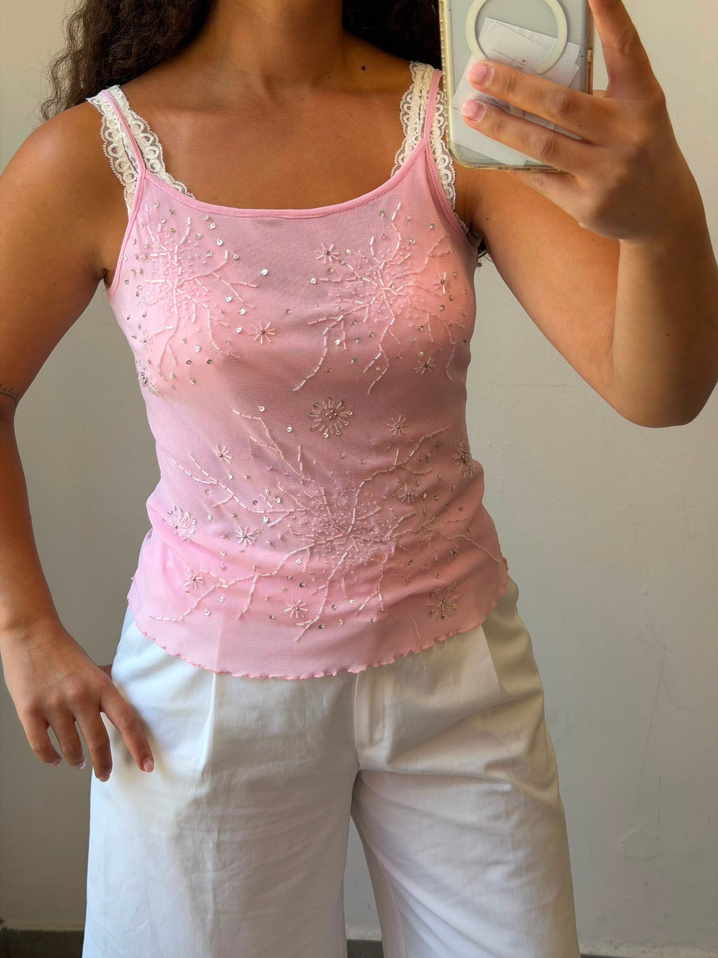 Pink Y2K top M
