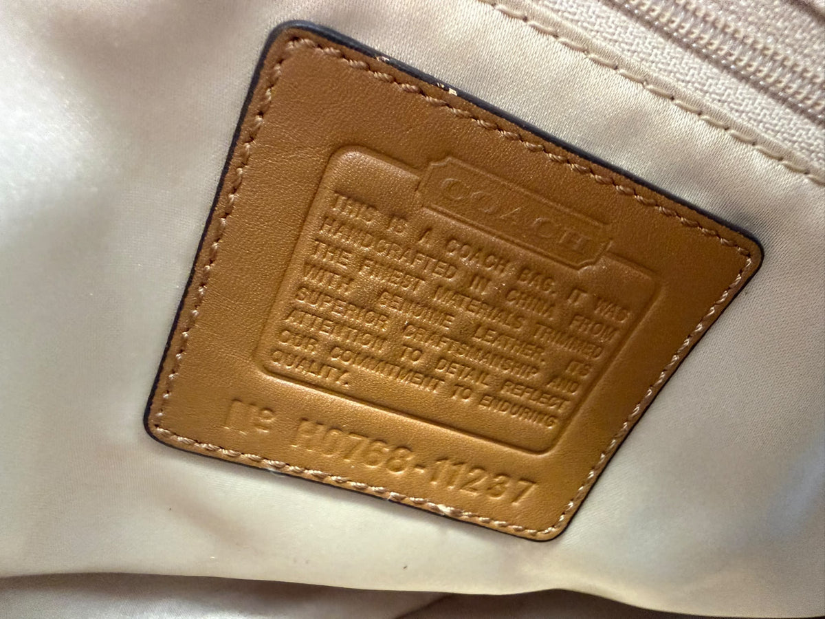 Coach Gallery Signature Canvas Turnlock Tote Bag
