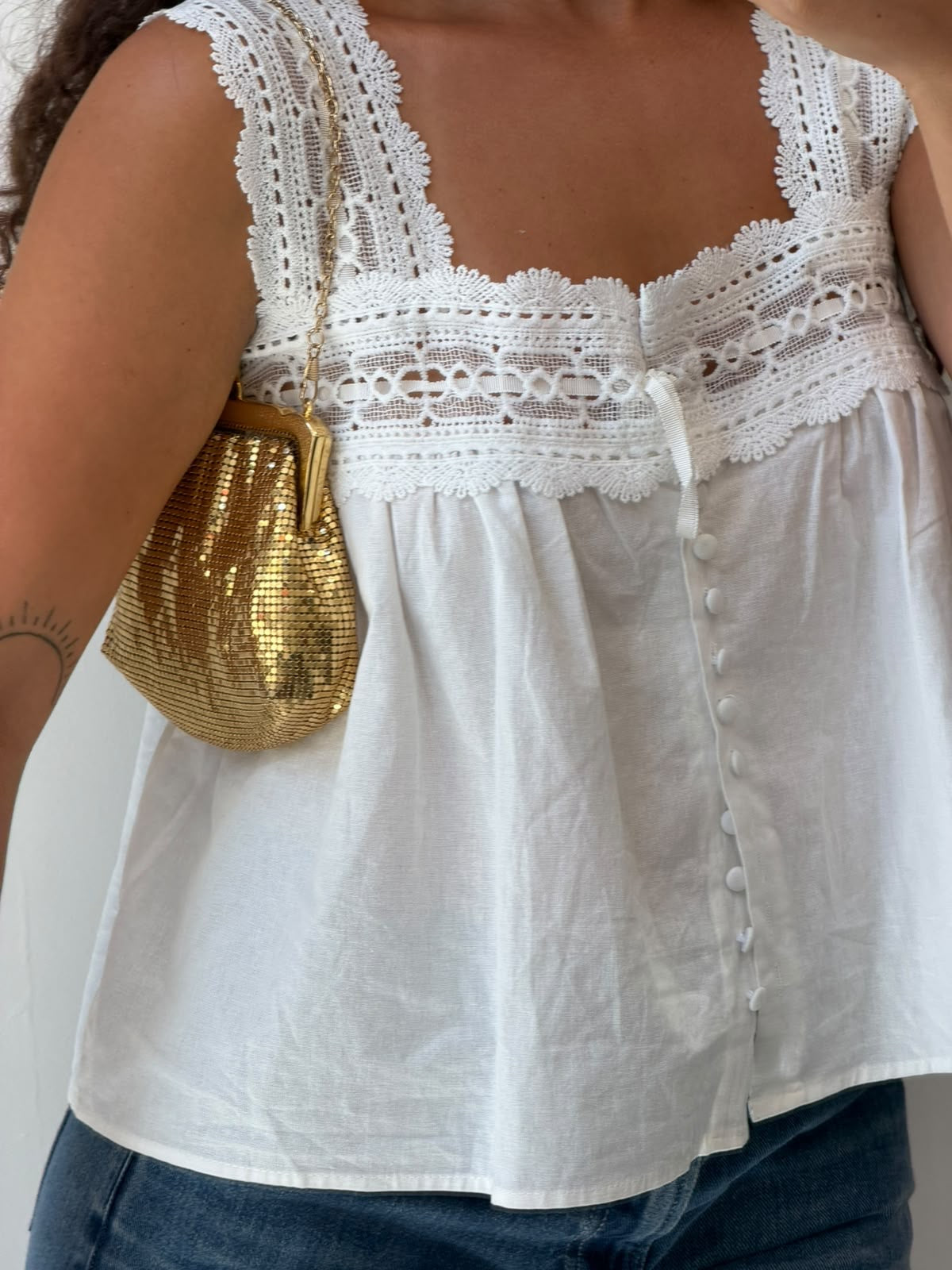 Beeded Bag in Gold