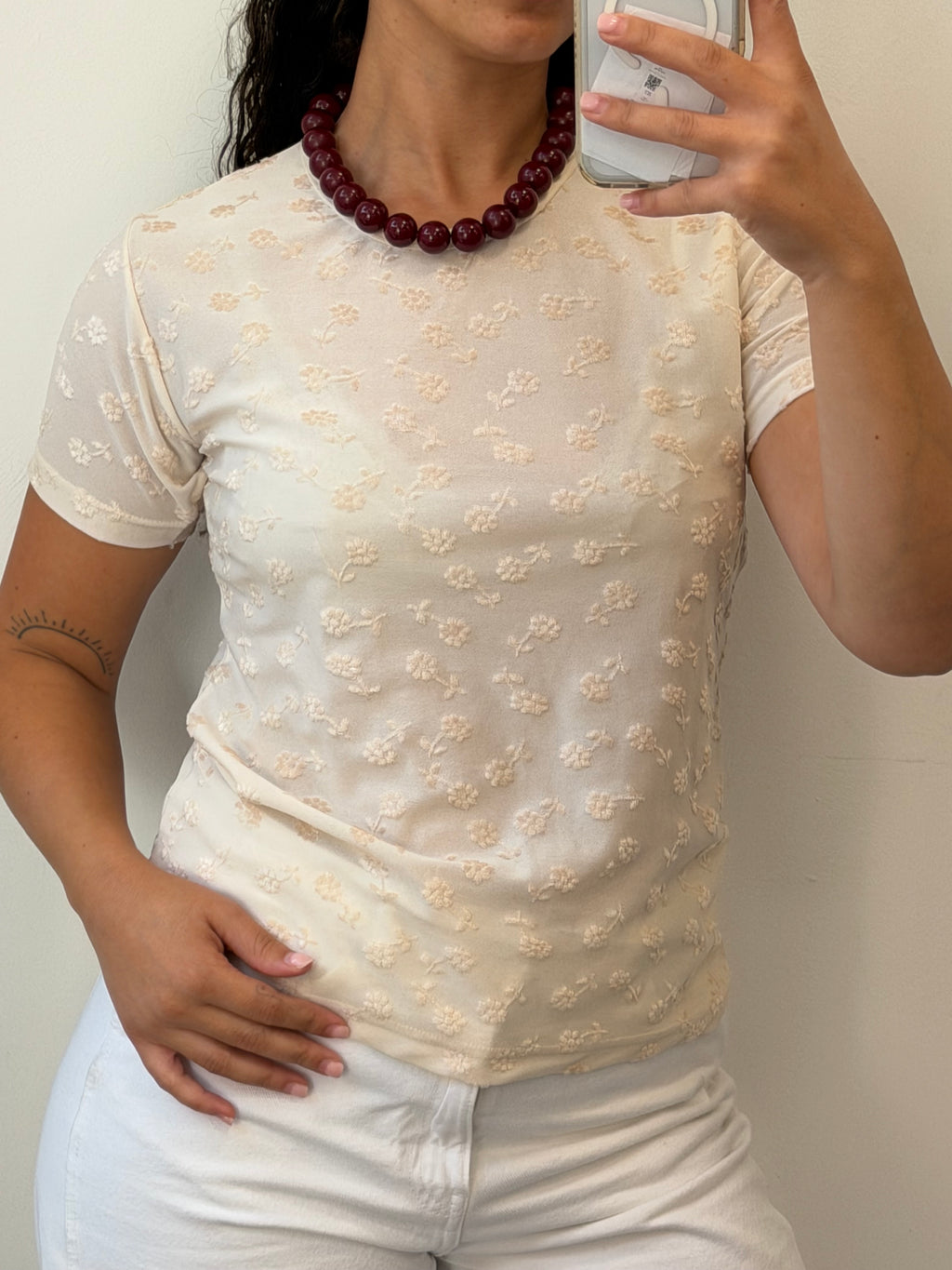 Romentic T-Shirt in Cream M
