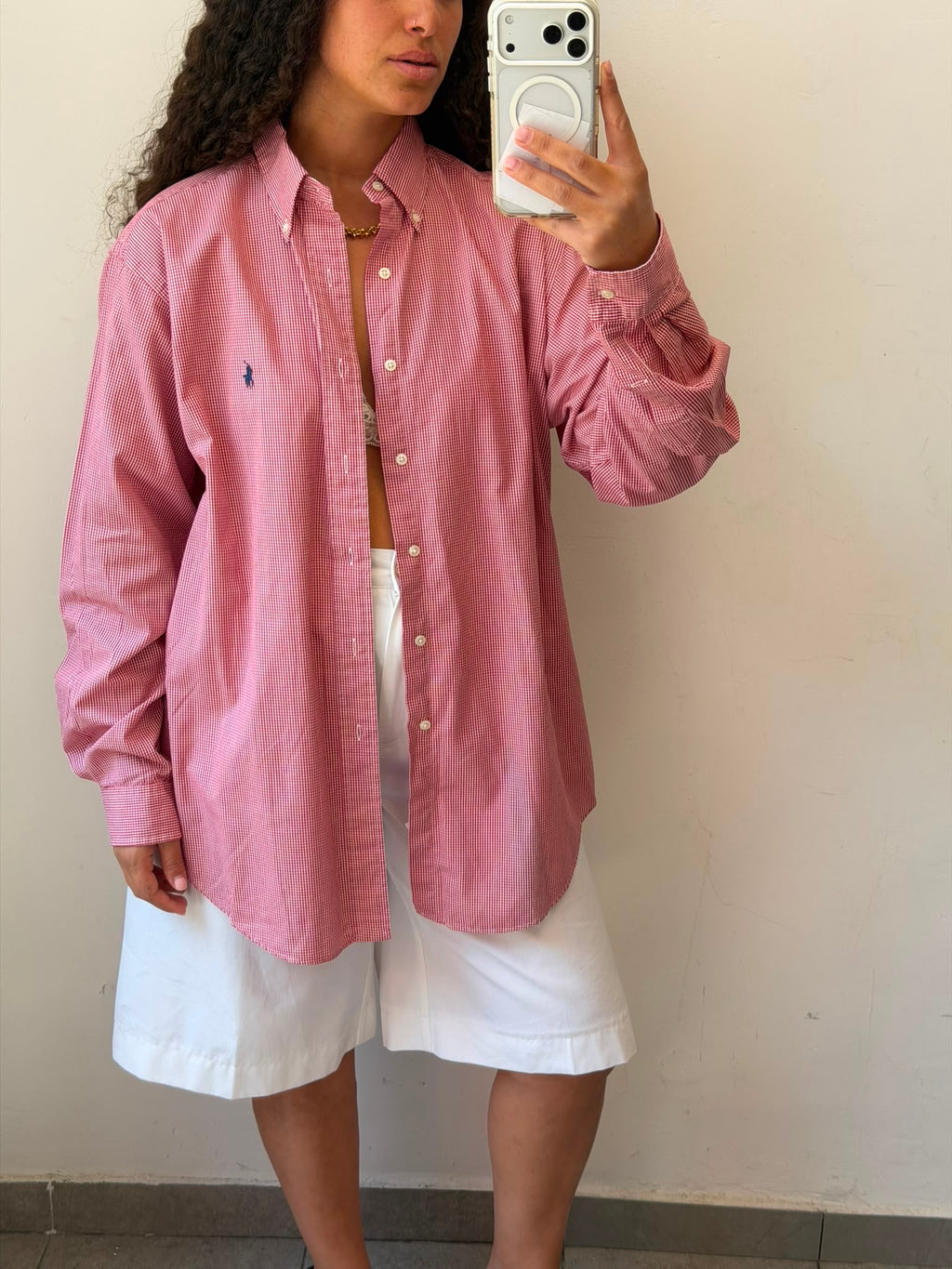 Ralph Lauren Checkered Botton-up long sleeve shirt L-XL
