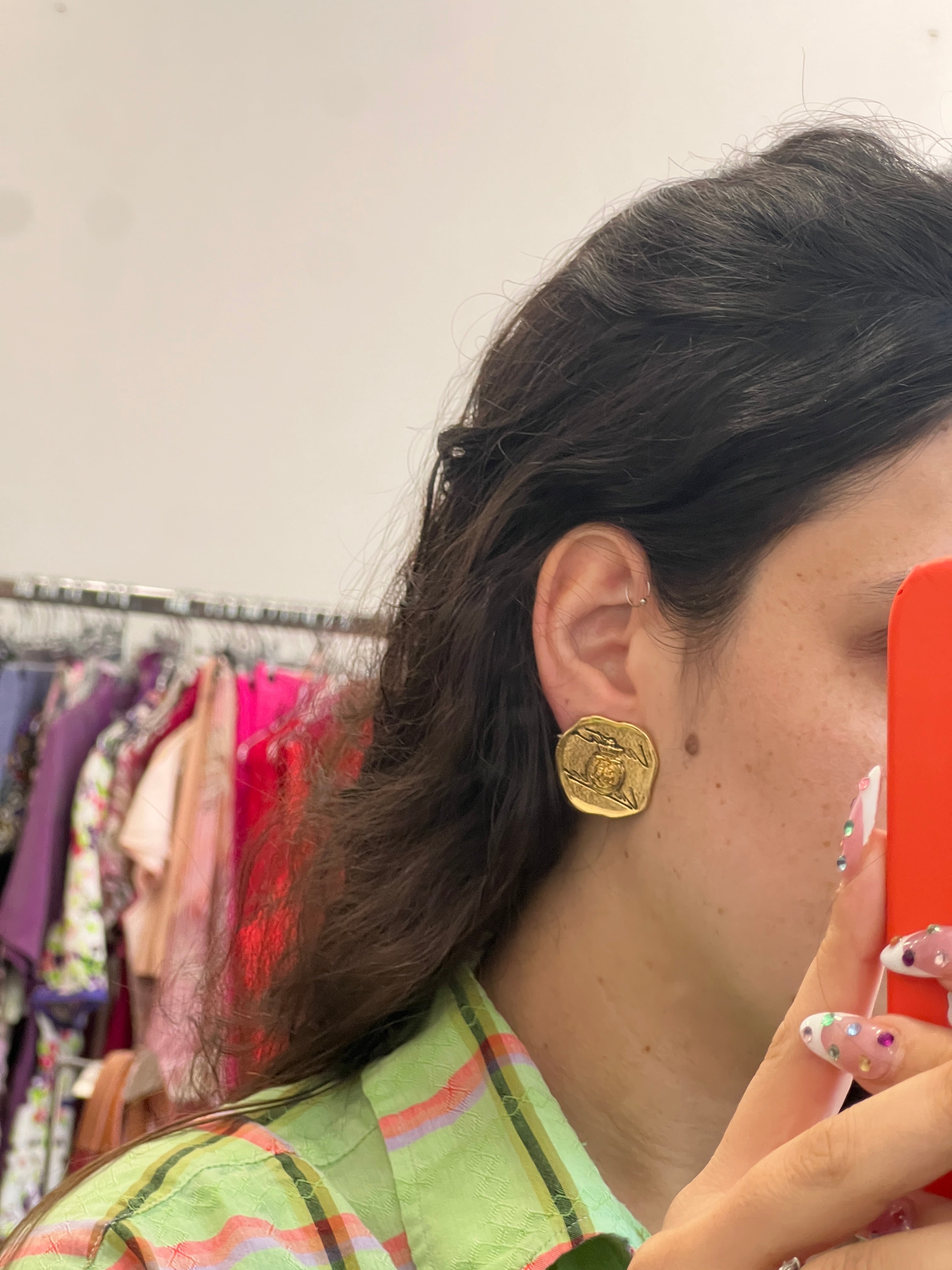 Chunky Gold Colored Earrings