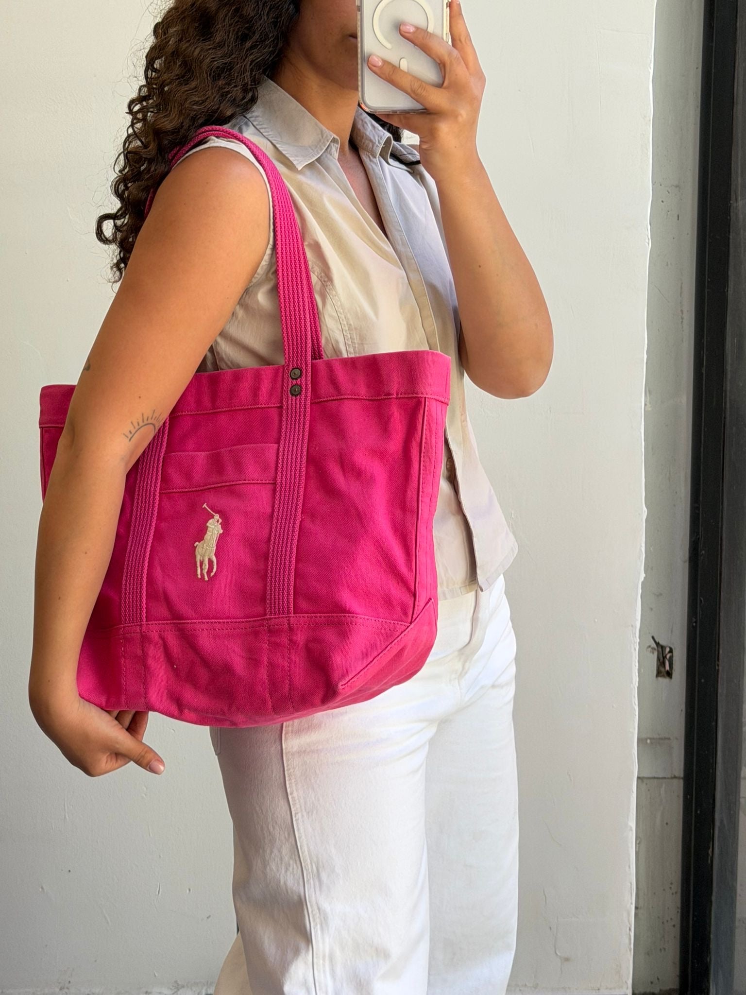 Ralph Lauren Tote in bright pink
