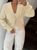 Cream Knit Cardigan Size L