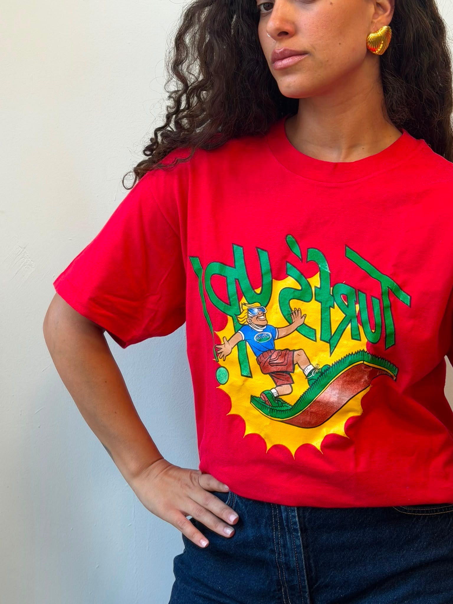 Oversized T-Shirt in Red L