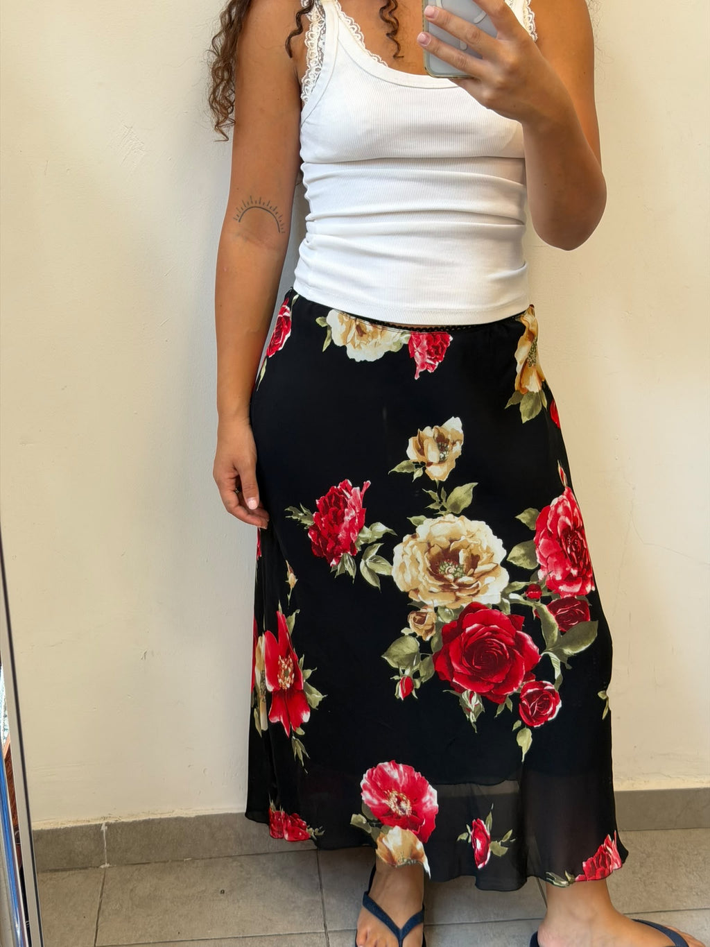 Roses Romantic Maxi Skirt Size 40-42