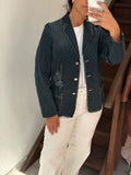 Denim Blazer With Embroidery Size M